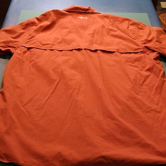Carhartt Men's XL Relaxed Fit Cotton Blend Red Short Sleeve Shirt - Picture 5 of 7